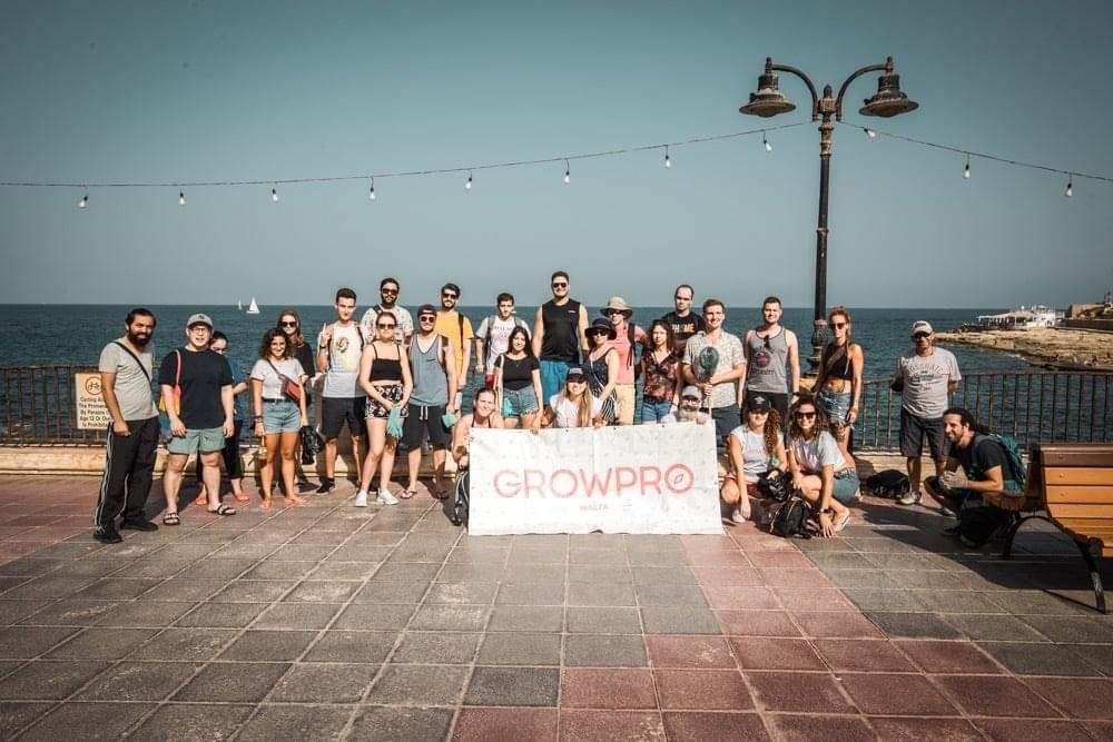 Image showing volunteers gathered before the beach clean