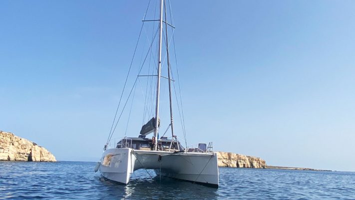 Nautilus - Nautitech Open 40 at anchor